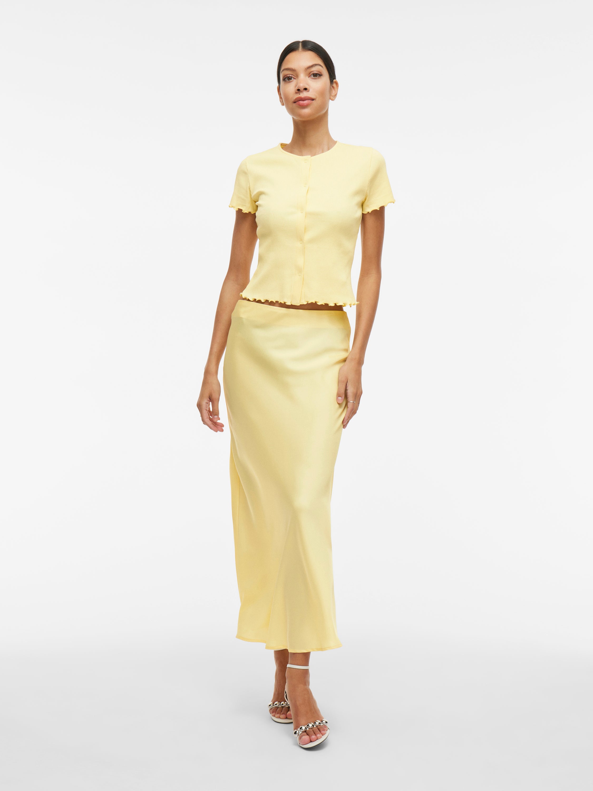 Jupe jaune avec élastique Vielette VILA