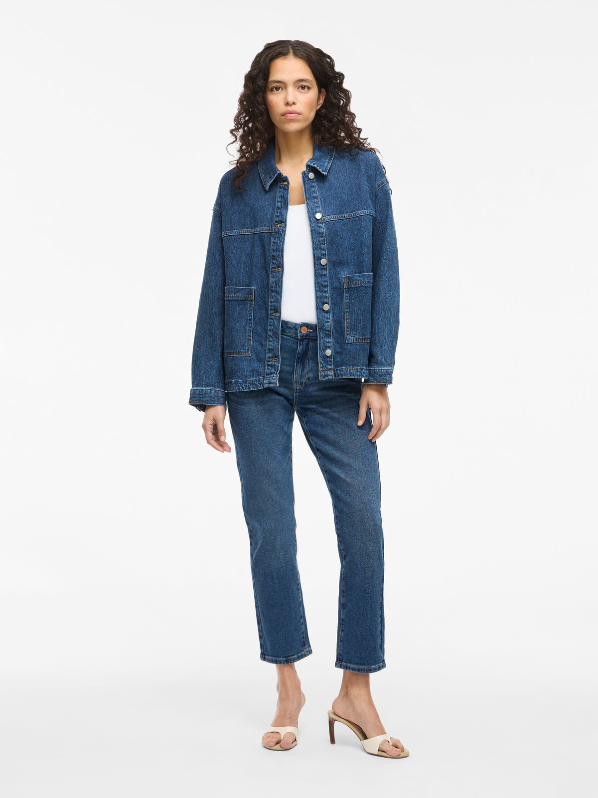 Light Blue denim jeansjasje Vila