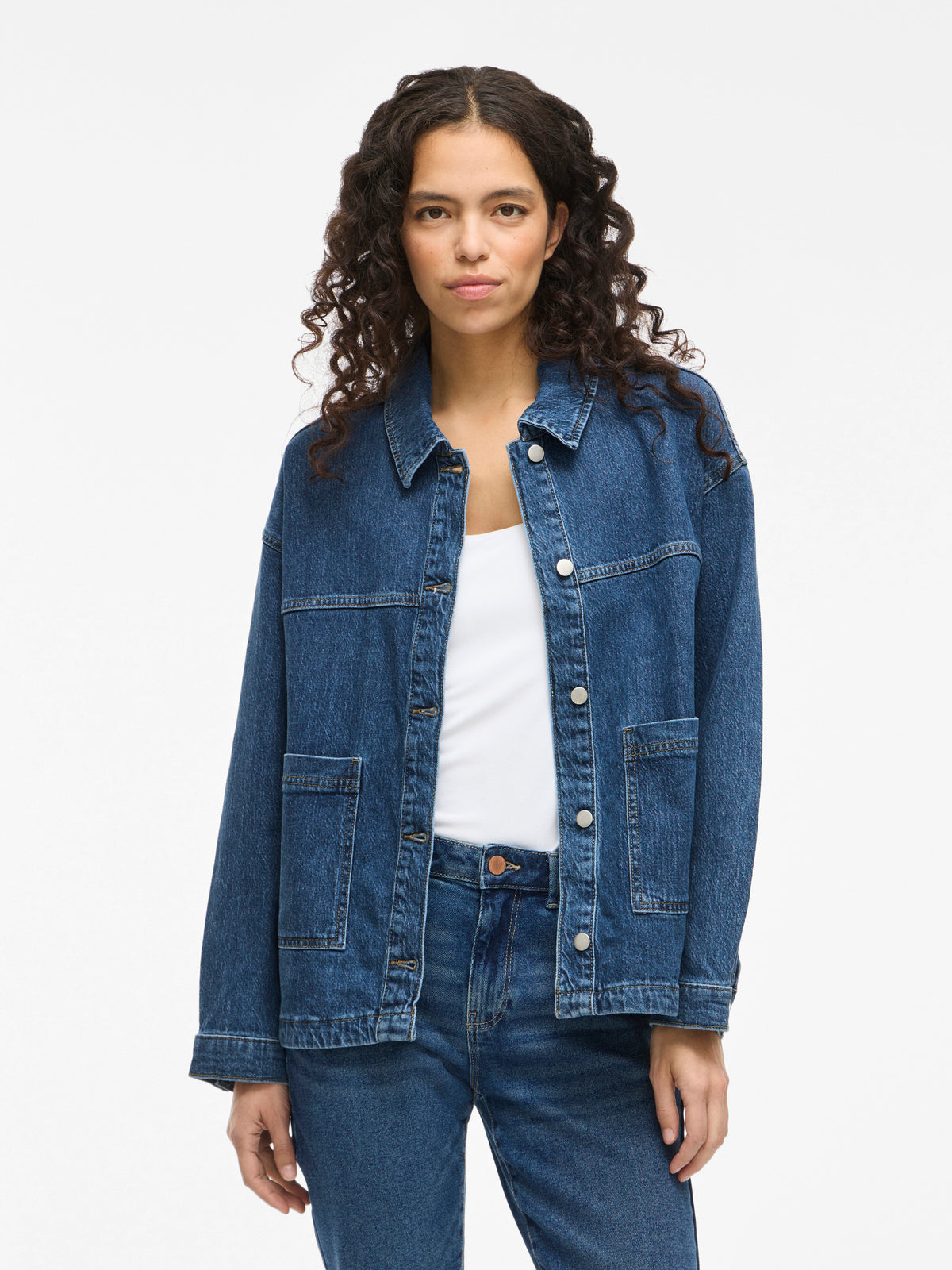 Light Blue denim jeansjasje Vila
