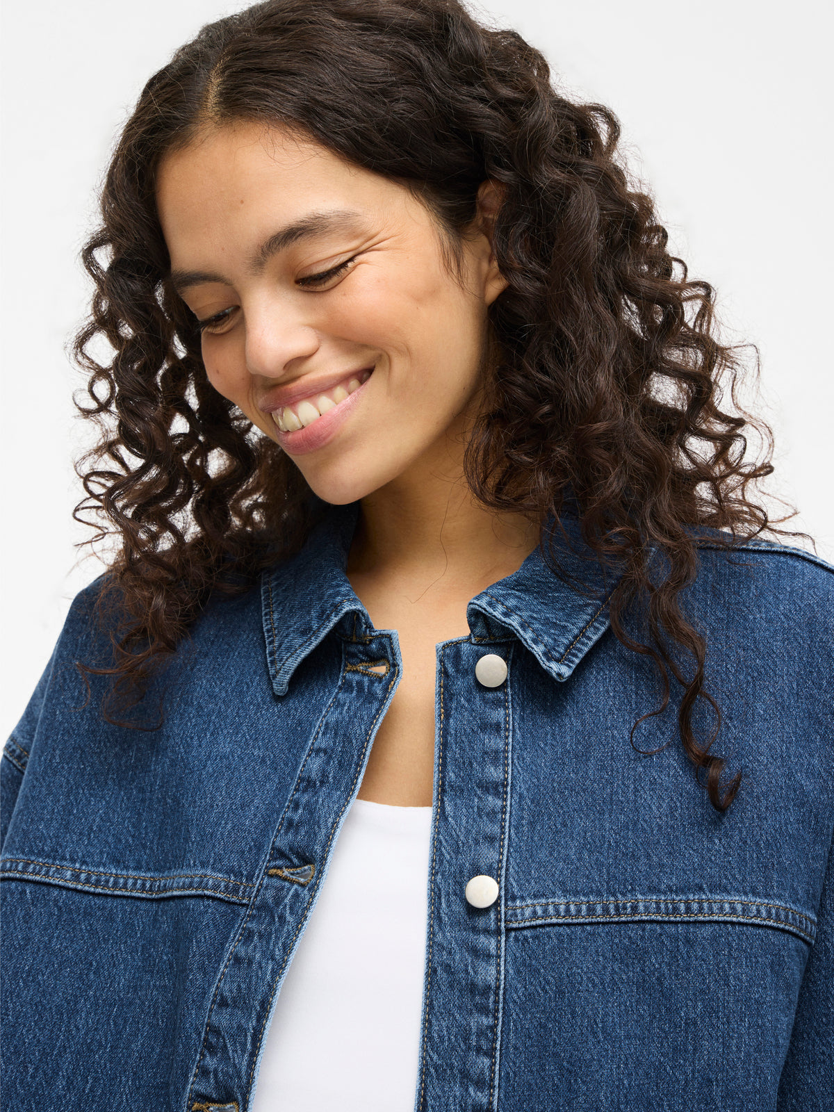 Light Blue denim jeansjasje Vila