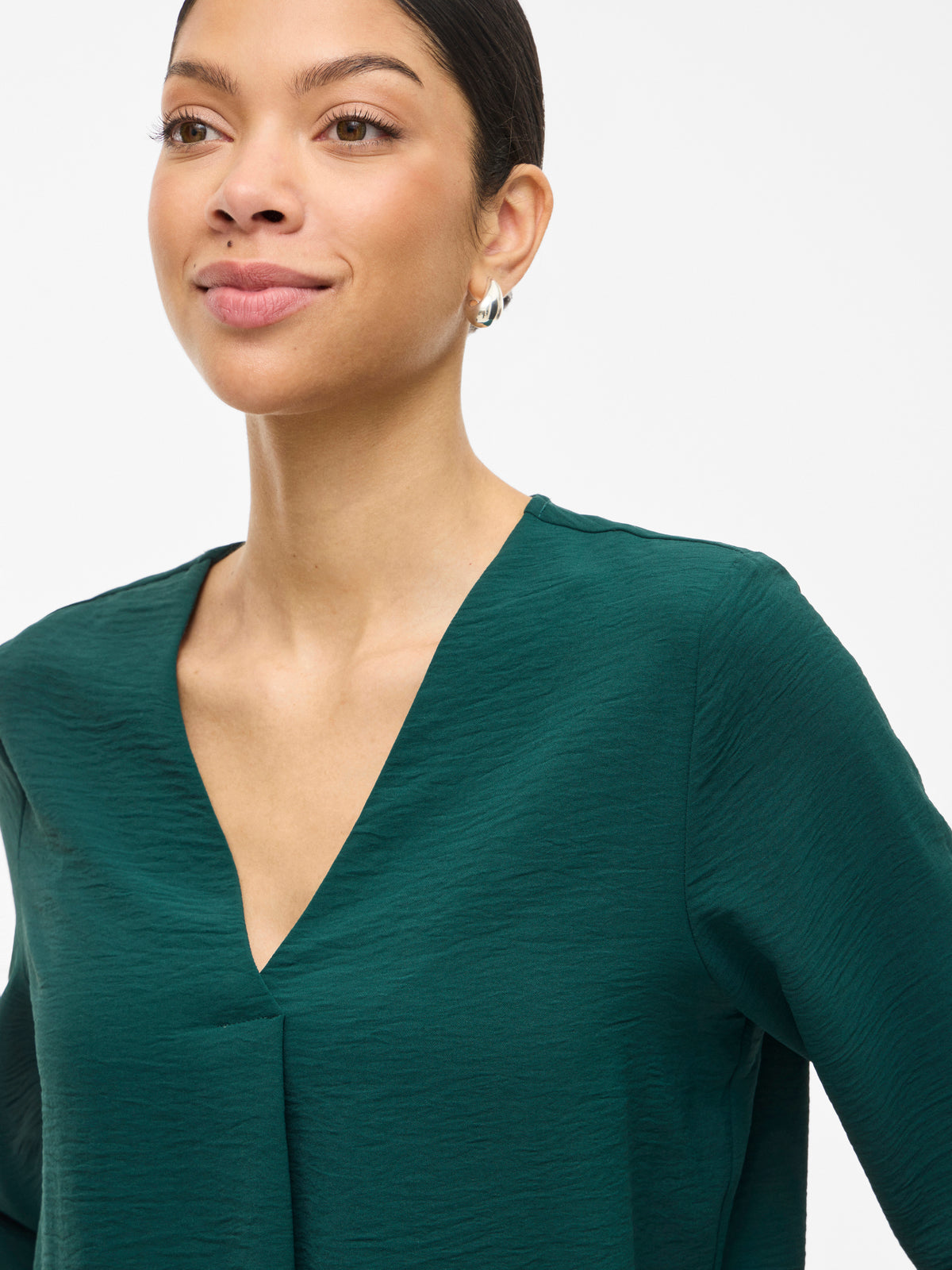 Groene blouse met v-hals Vijosa Vila