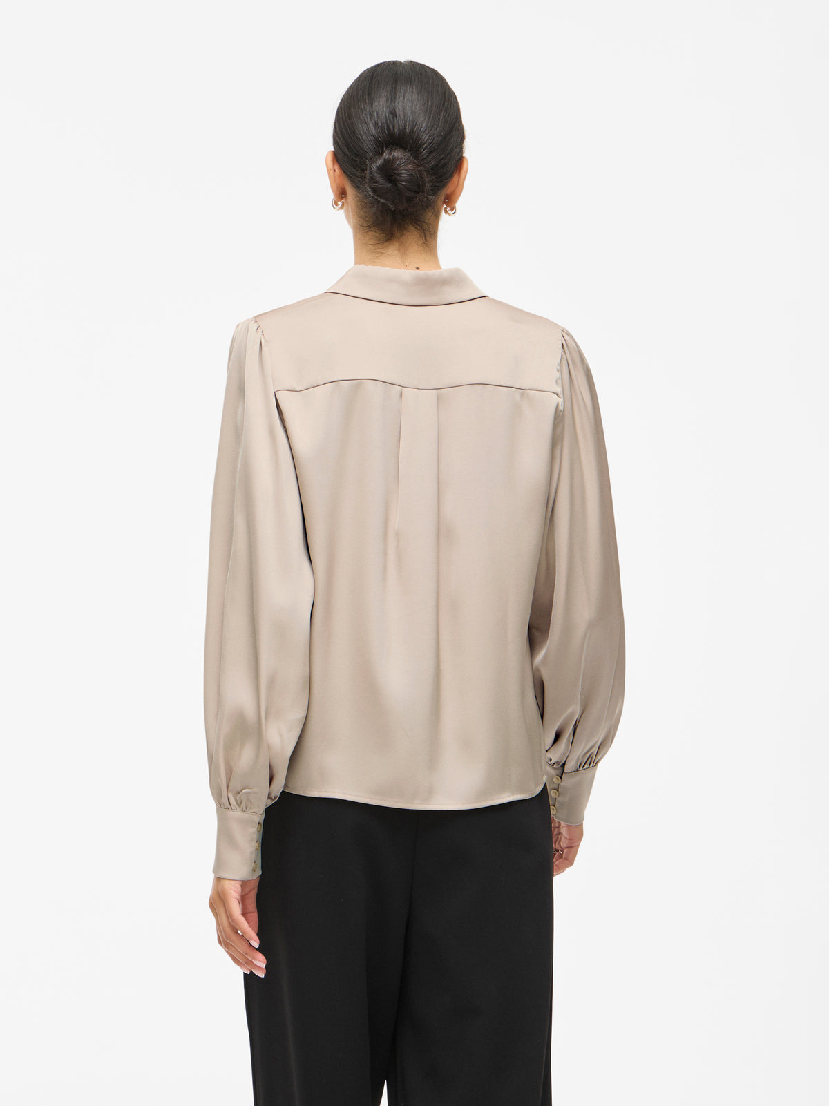 Beige blouse met knopen Vienna Ravenna Vila