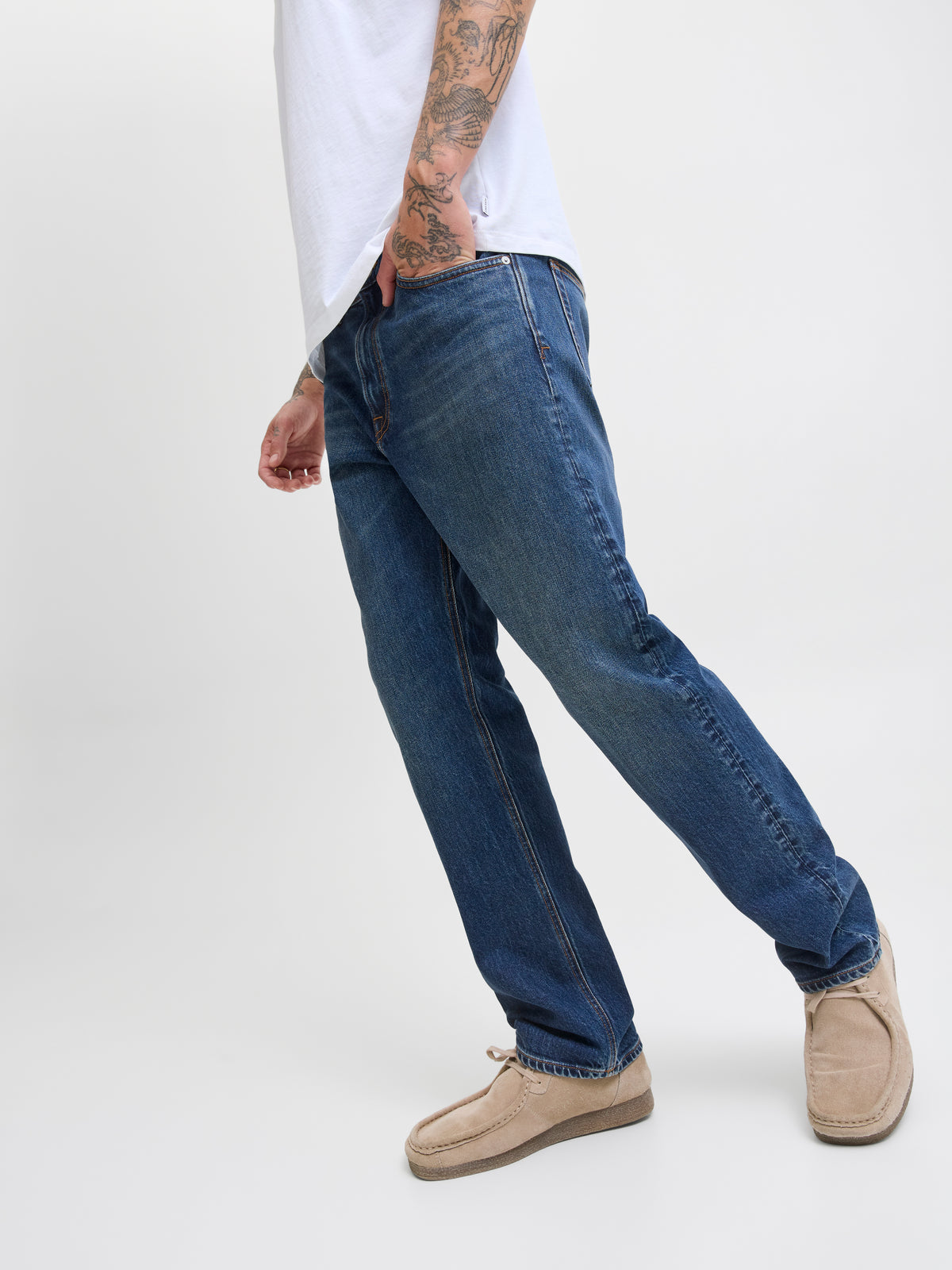 Donkerblauwe straight jeans Jjichris Jack & Jones
