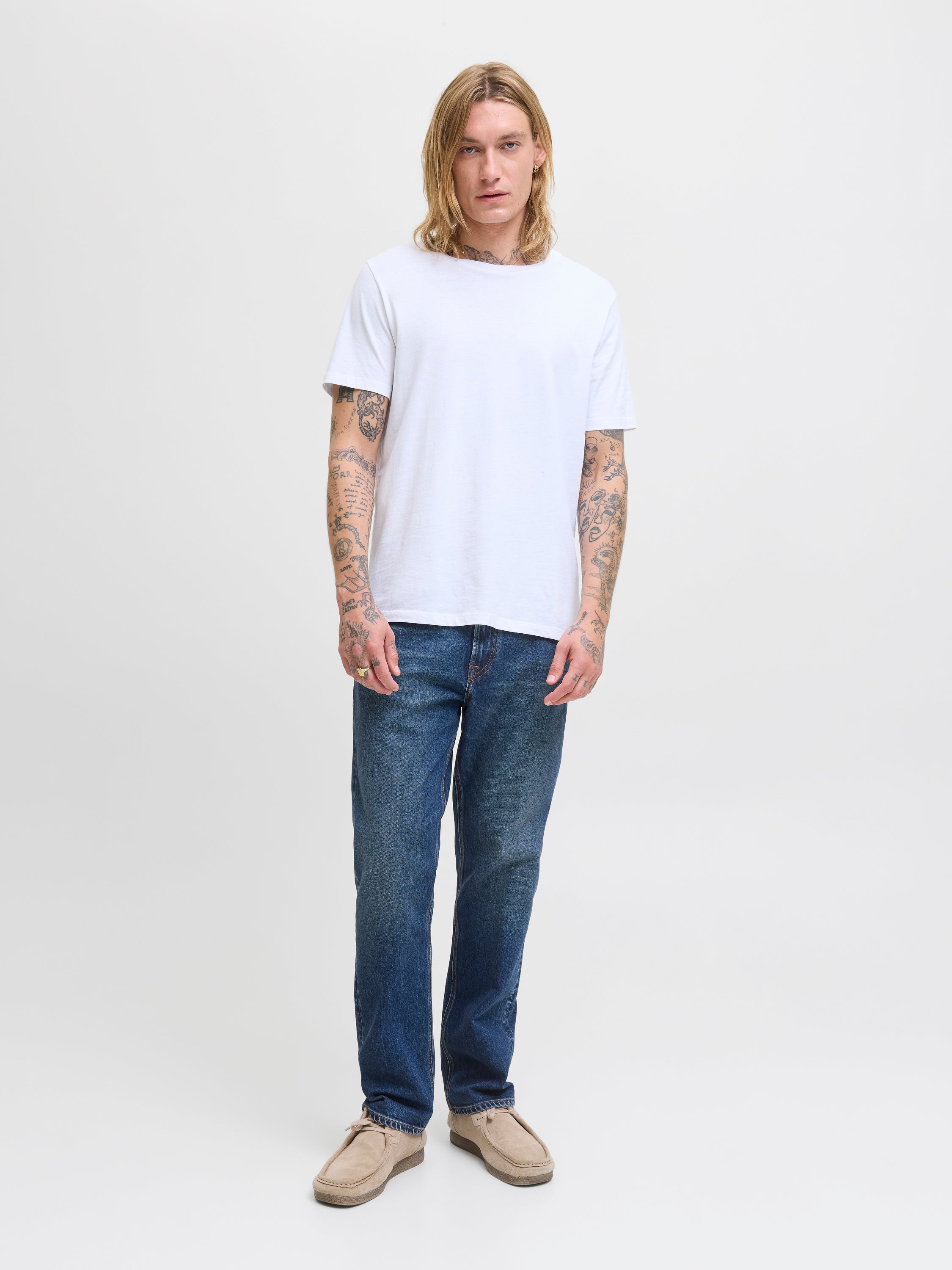 Donkerblauwe straight jeans Jjichris Jack & Jones