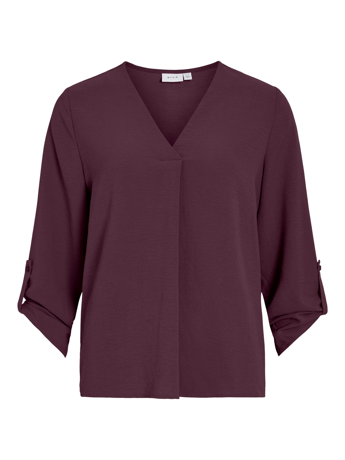 Bordeaux blouse met v-hals Vijosa Vila