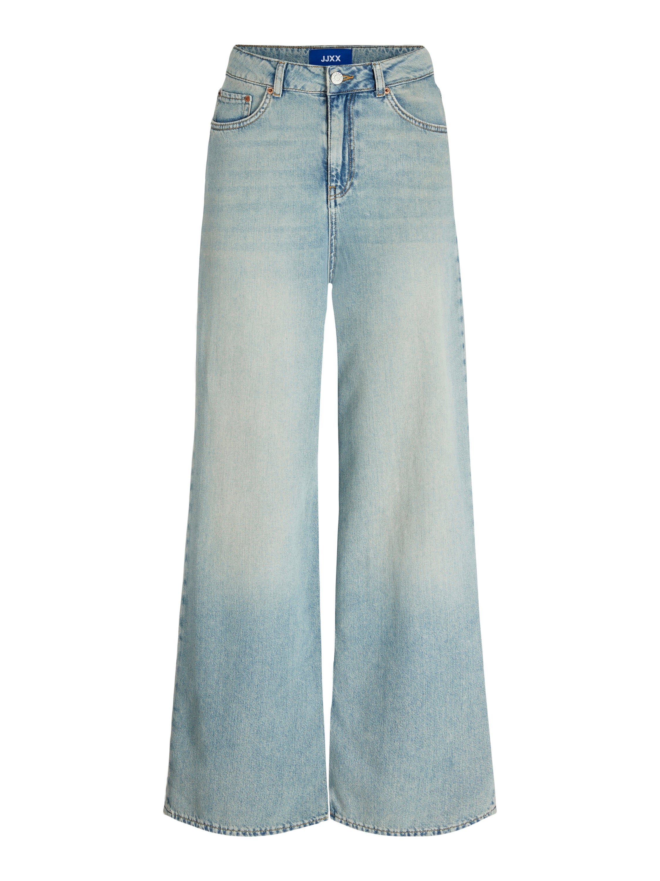 Liwhtblauwe wide leg jeans met hoge taille JJXX