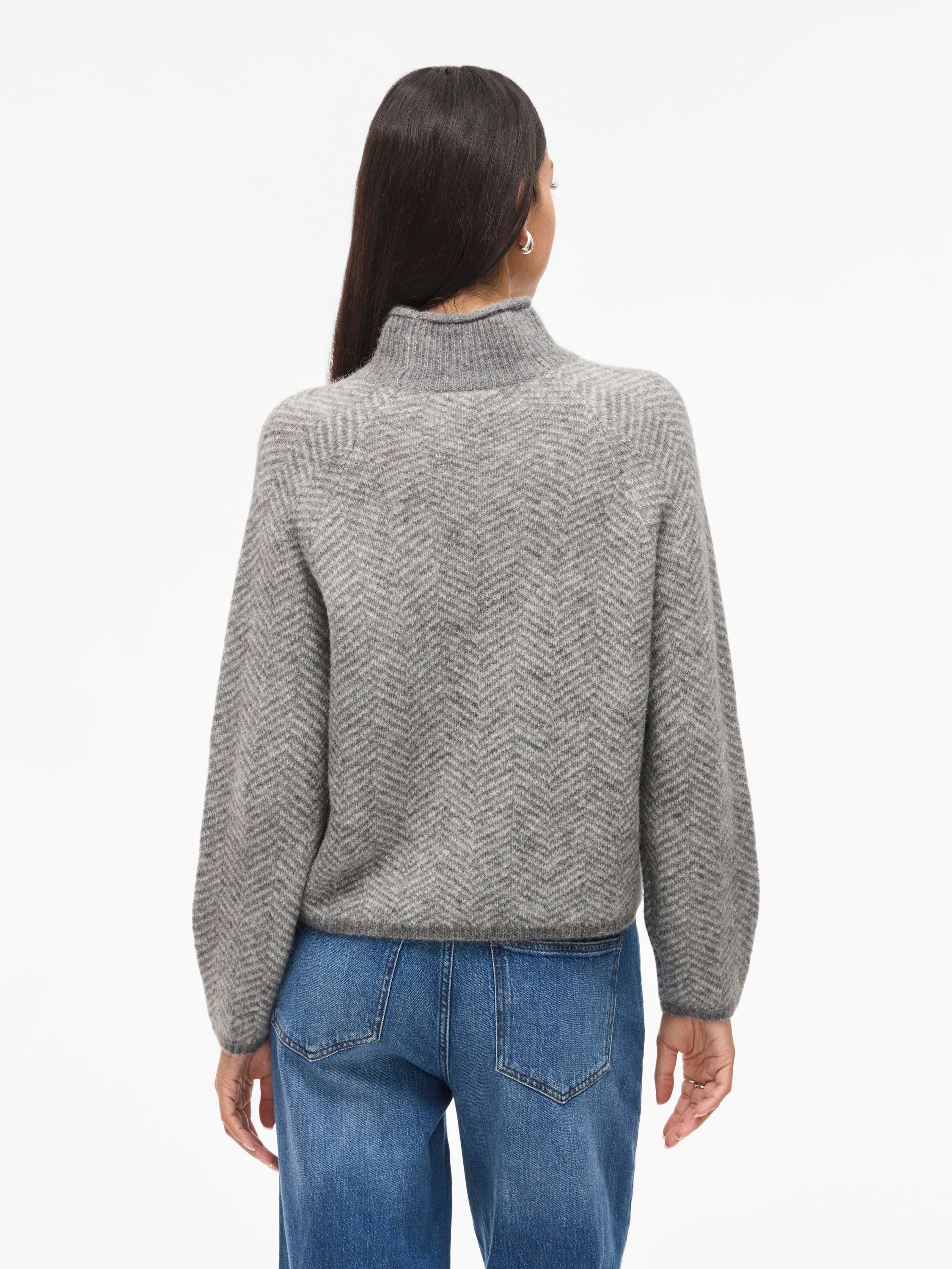 Medium grey/egg trui met details Vila