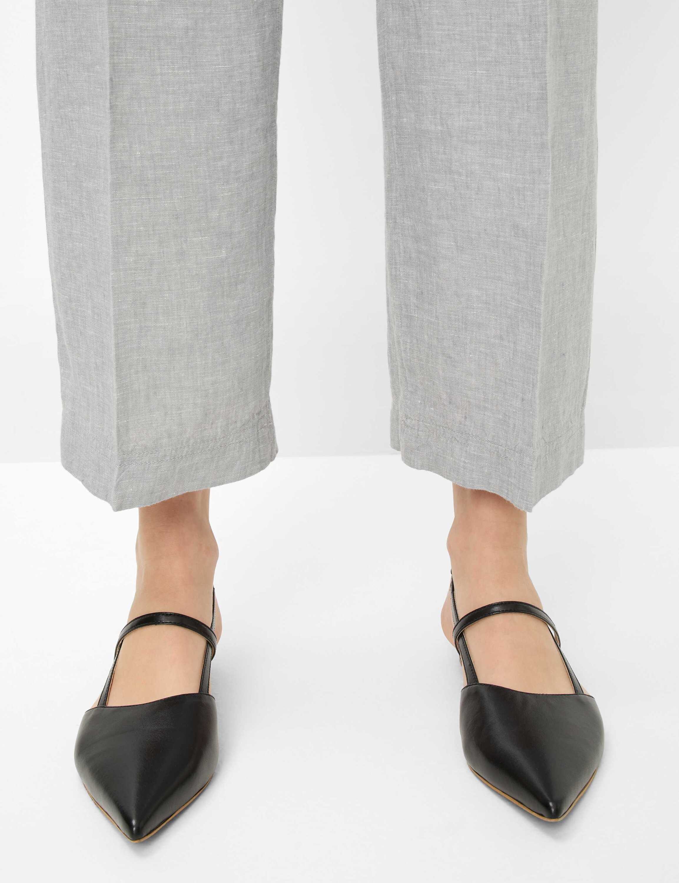 Grijze linnen broek Maine Brax