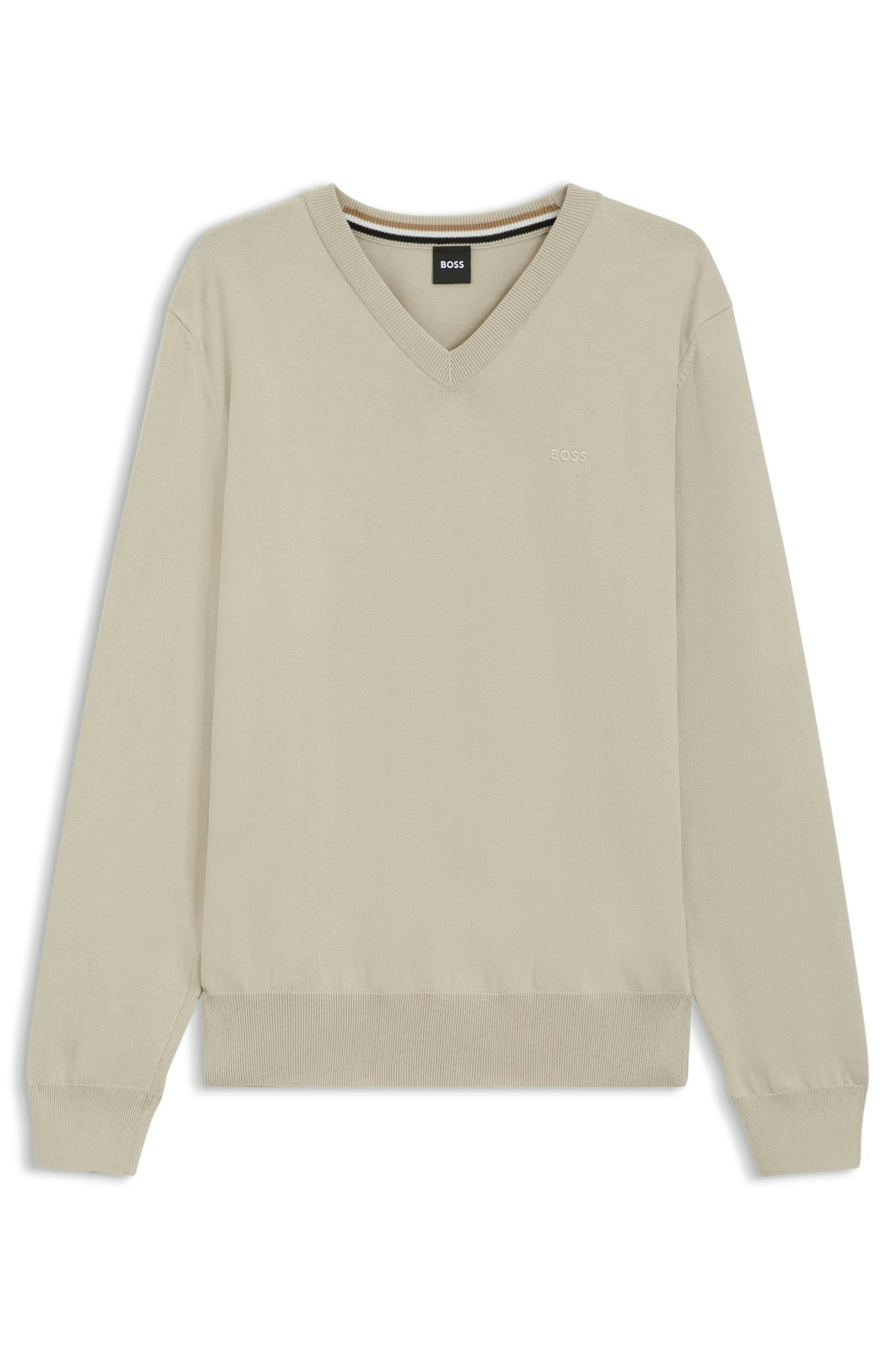 Beige trui met v-hals Upacello Hugo Boss