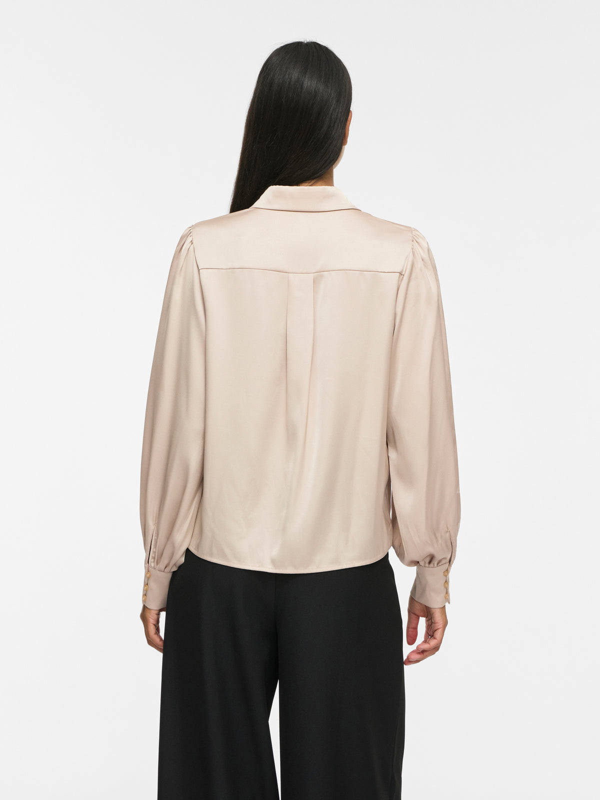 Beige blouse met knopen Vienna Ravenna Vila