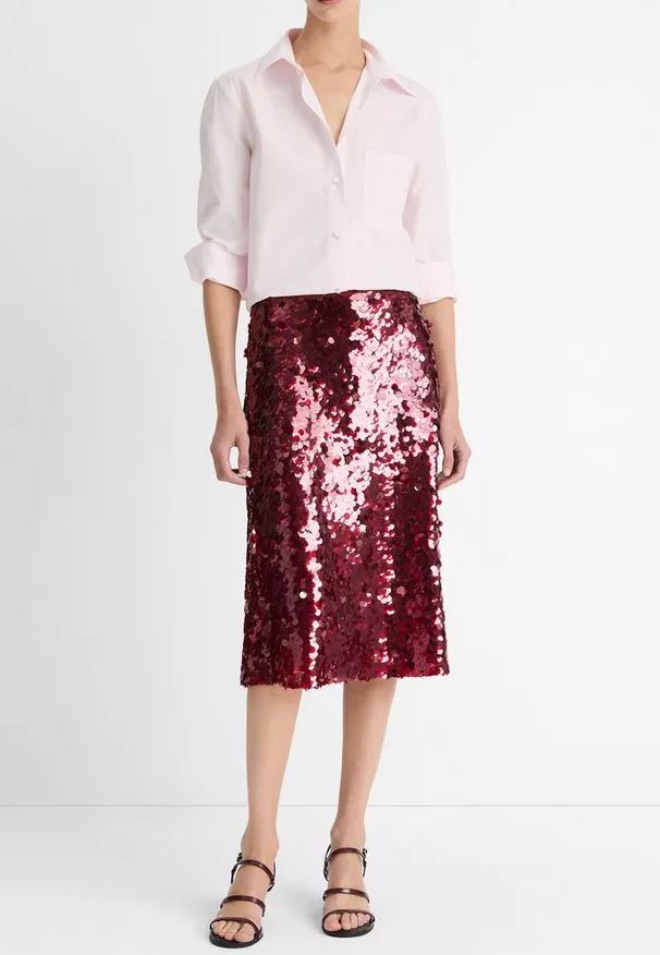 Chemisier en coton rose clair Vince