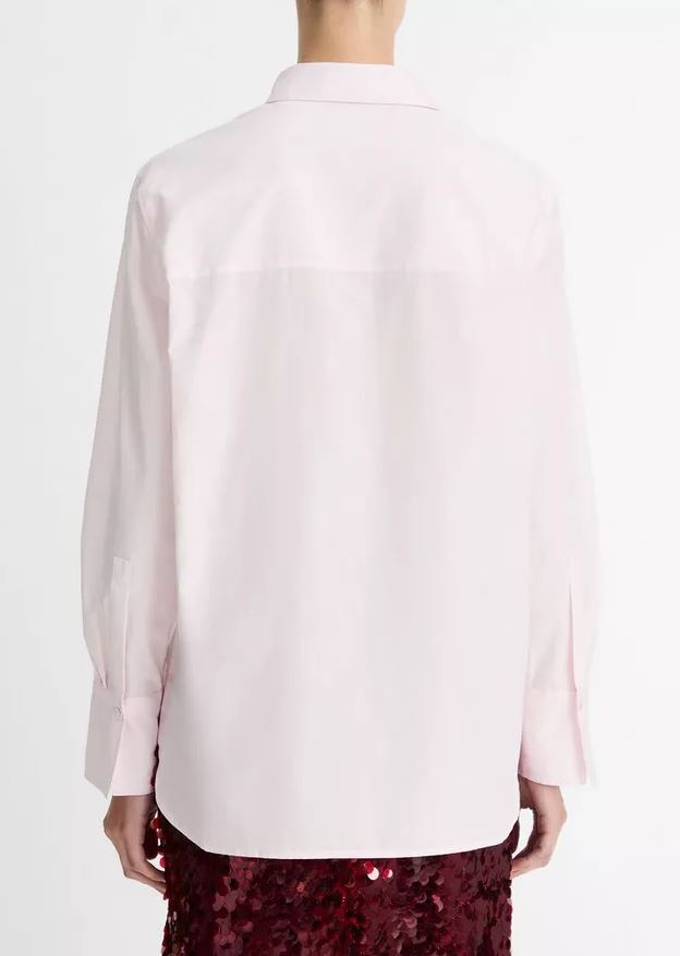 Chemisier en coton rose clair Vince