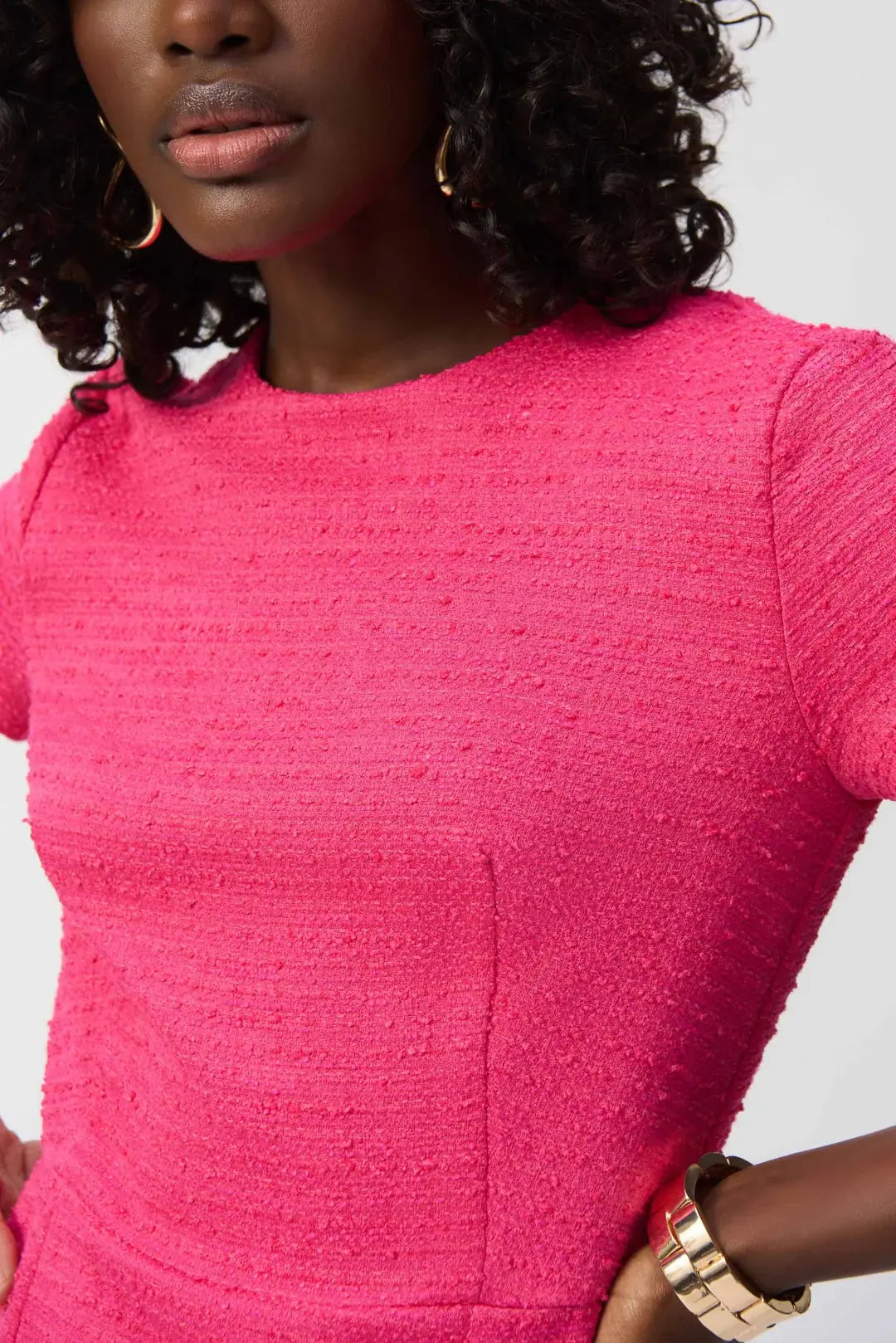 Fuchsia kleed met structuur Joseph Ribkoff