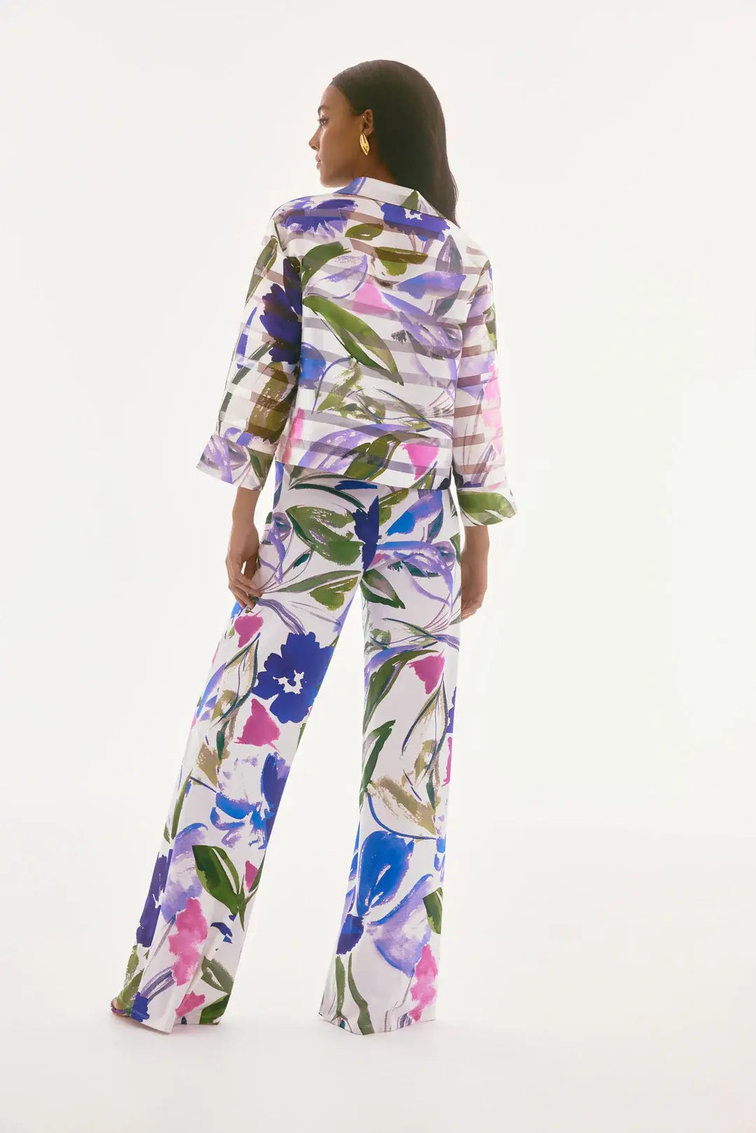 Gilet écru transparent multicolore Joseph Ribkoff