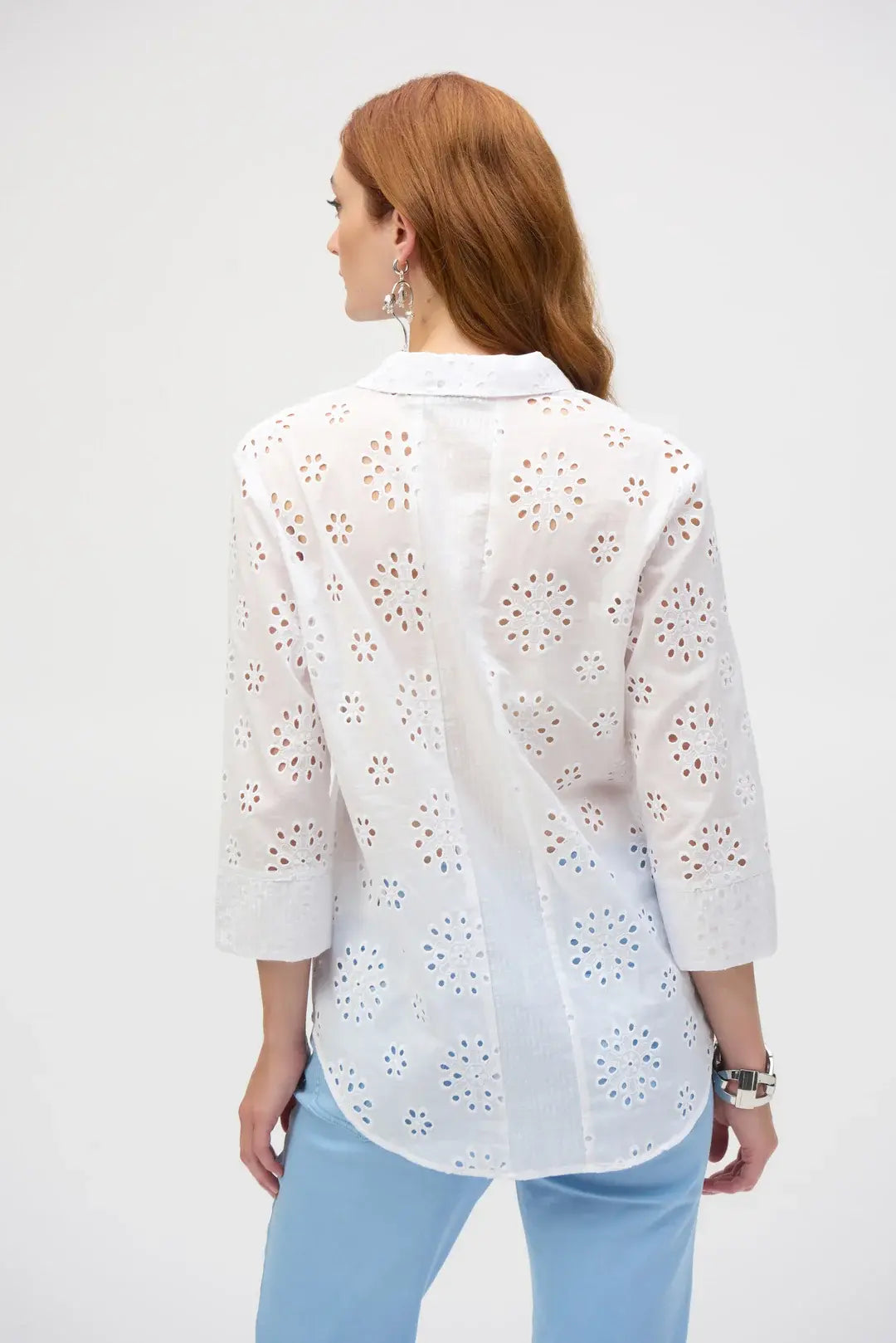 Chemisier blanc effet dentelle à sequins Joseph Ribkoff