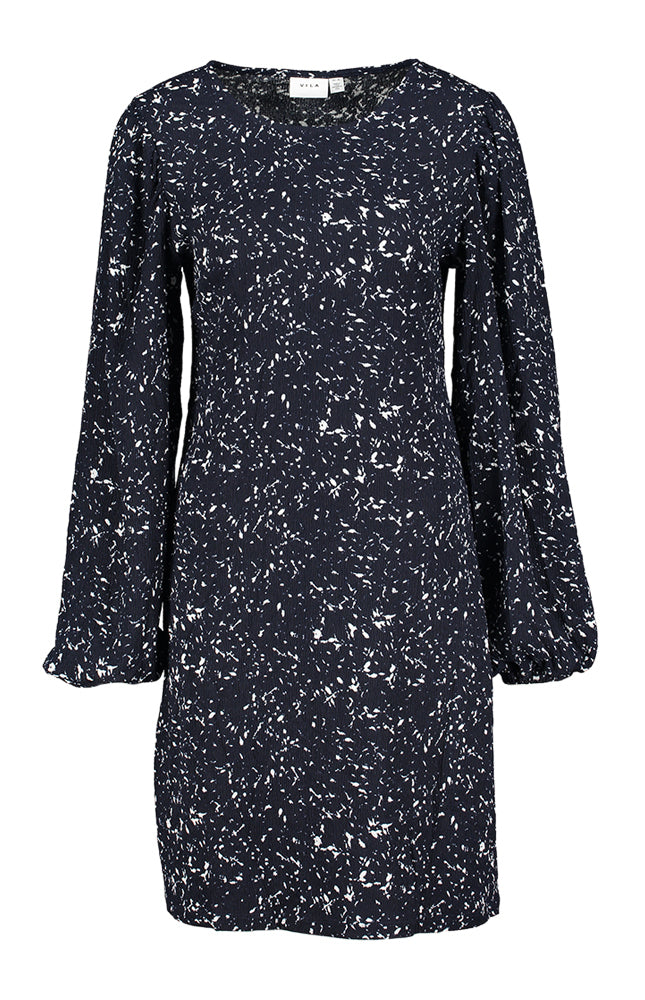 Robe bleu foncé à pois blancs Vipeffi Vila