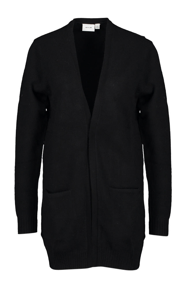 Gilet noir uni avec poches Vila