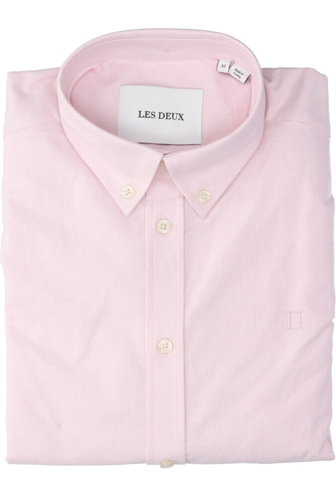 Oyster rozen katoenen hemd (regular fit) met lange mouwen Les Deux