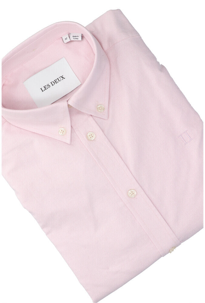 Oyster rozen katoenen hemd (regular fit) met lange mouwen Les Deux