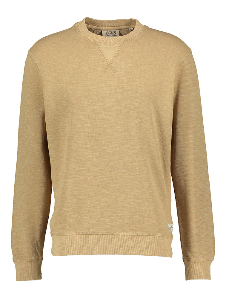 Pull Scotch &amp; Soda beige en coton à col rond