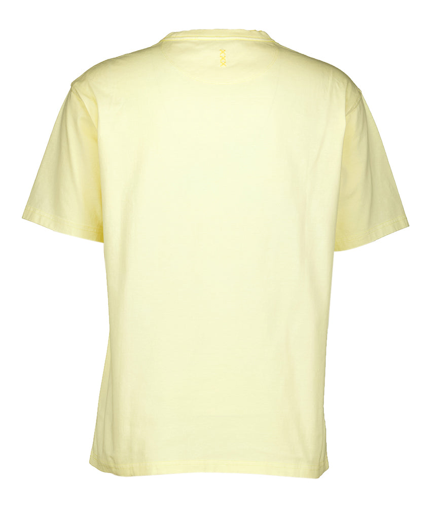 Gele katoenen t-shirt met ronde hals Scotch & Soda