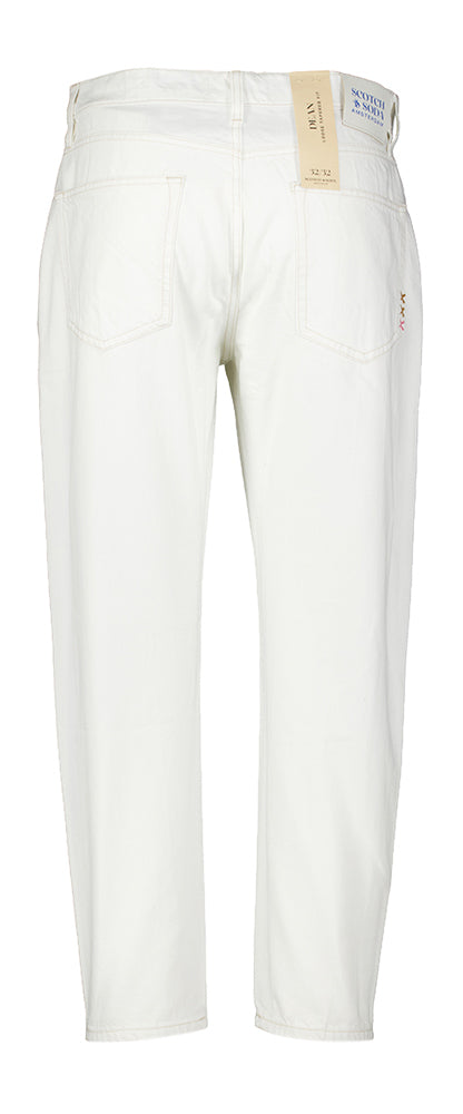 Jean blanc fuselé à fines rayures Scotch &amp; Soda