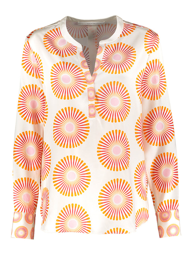 Chemisier blanc à détails orange Herzen's