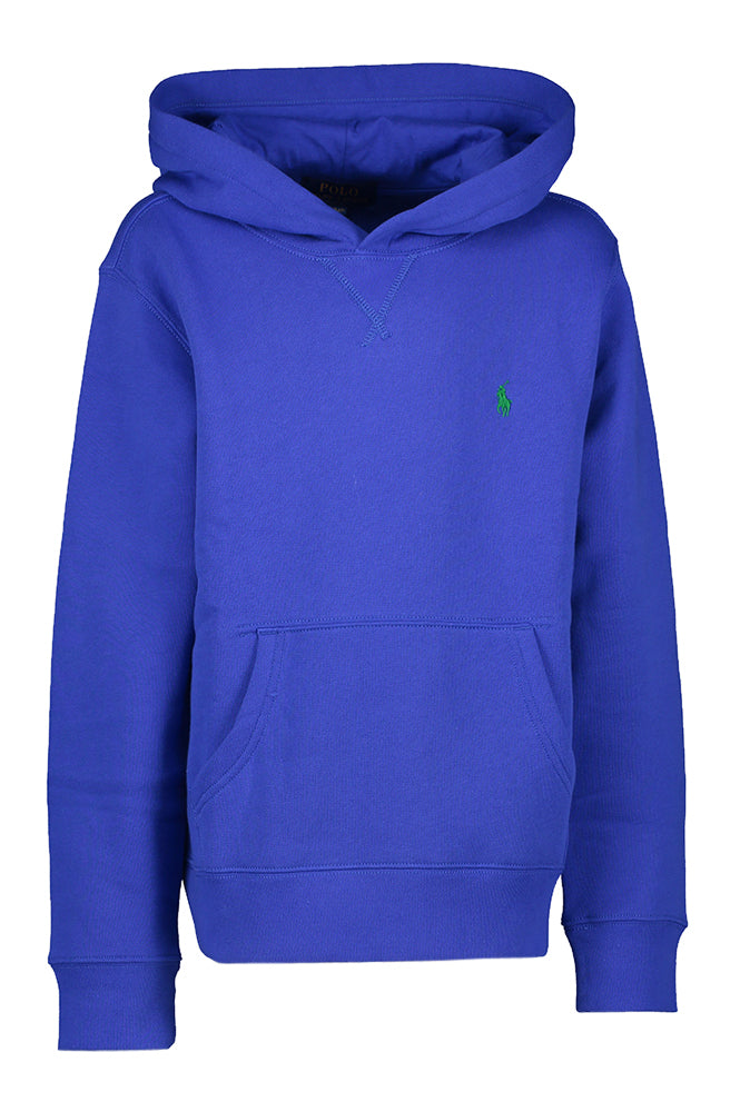 Pull bleu cobalt avec logo vert Ralph Lauren