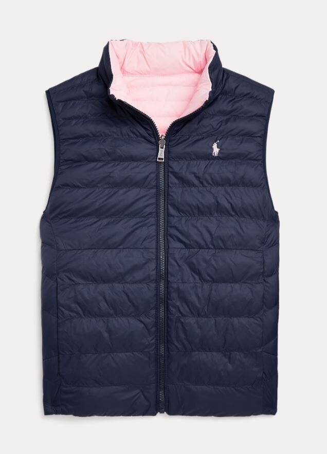 Newport navy/hint of pink bodywarmer reversible Ralph Lauren