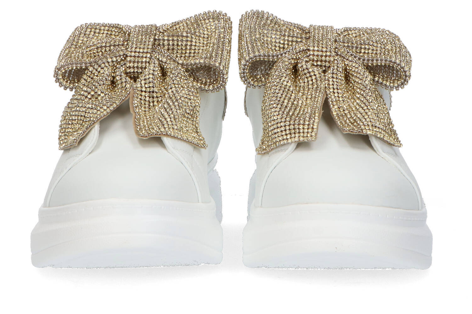 Baskets basses blanches avec détails en strass Tosca Blu