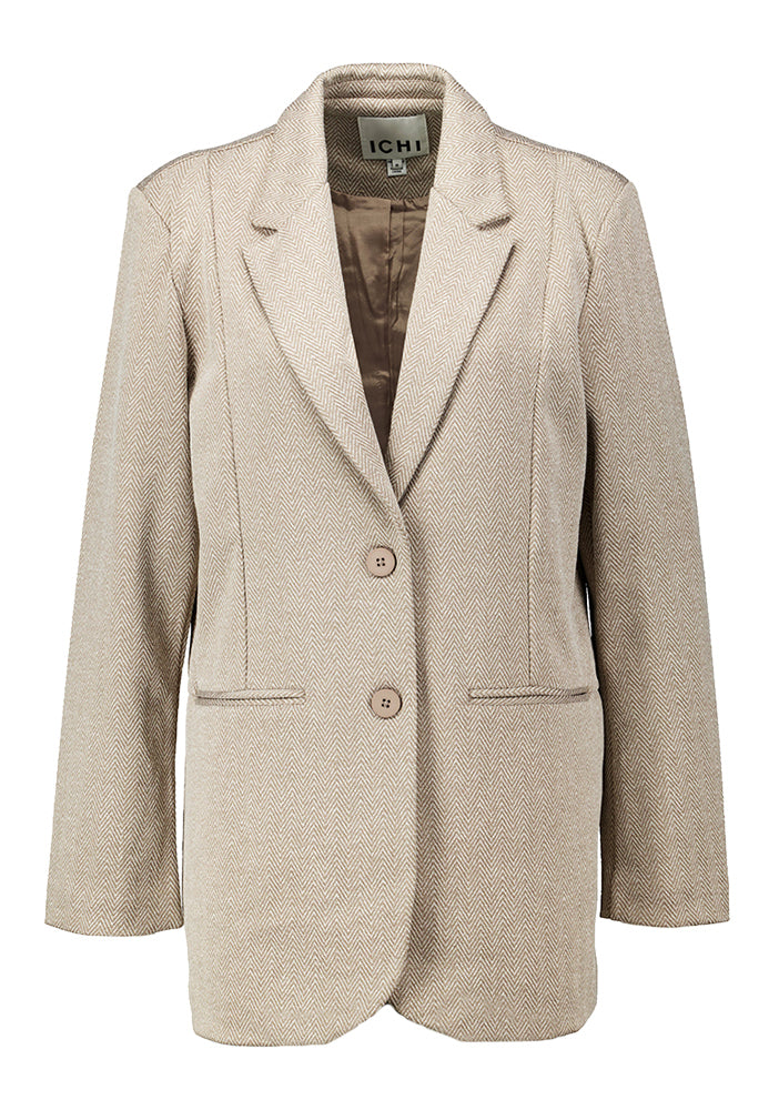 Blazer beige oversize Kate Jacquard Ichi