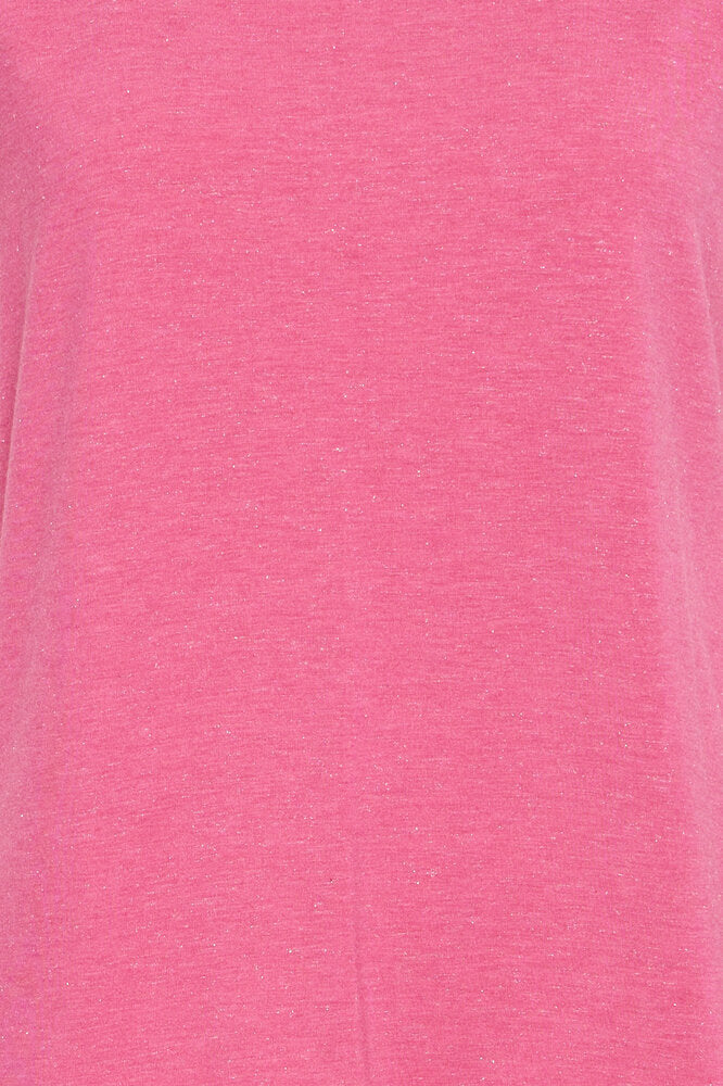 T-shirt à manches courtes fuchsia Rebel Ichi à paillettes