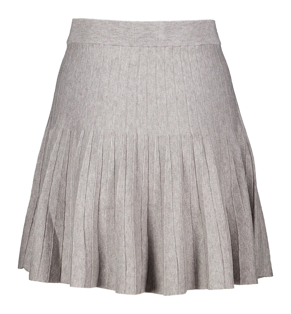 Jupe plissée grise en maille Ezanora Ichi