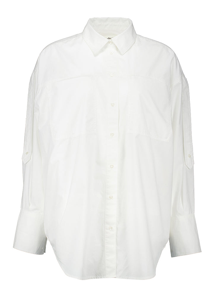 Chemisier blanc oversize en coton Calico Soaked in Luxury