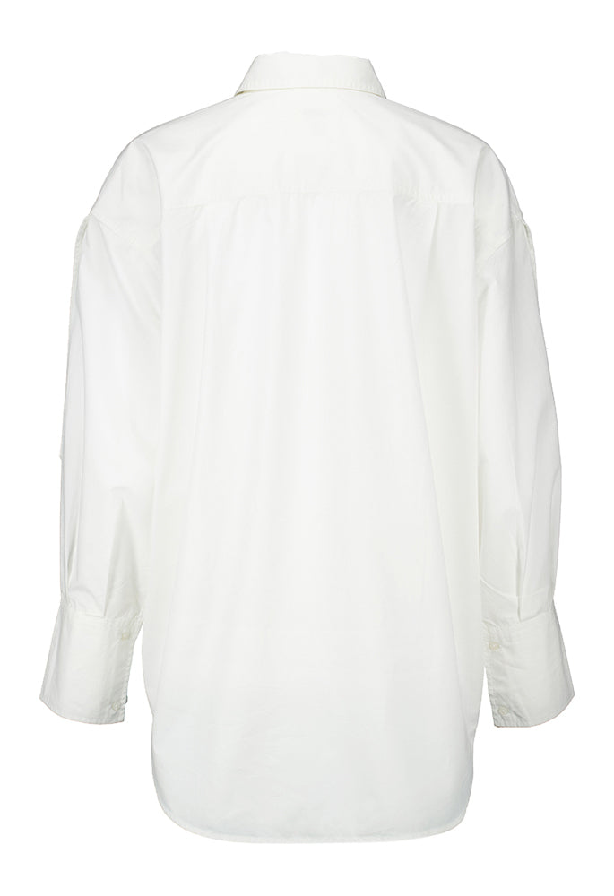 Chemisier blanc oversize en coton Calico Soaked in Luxury