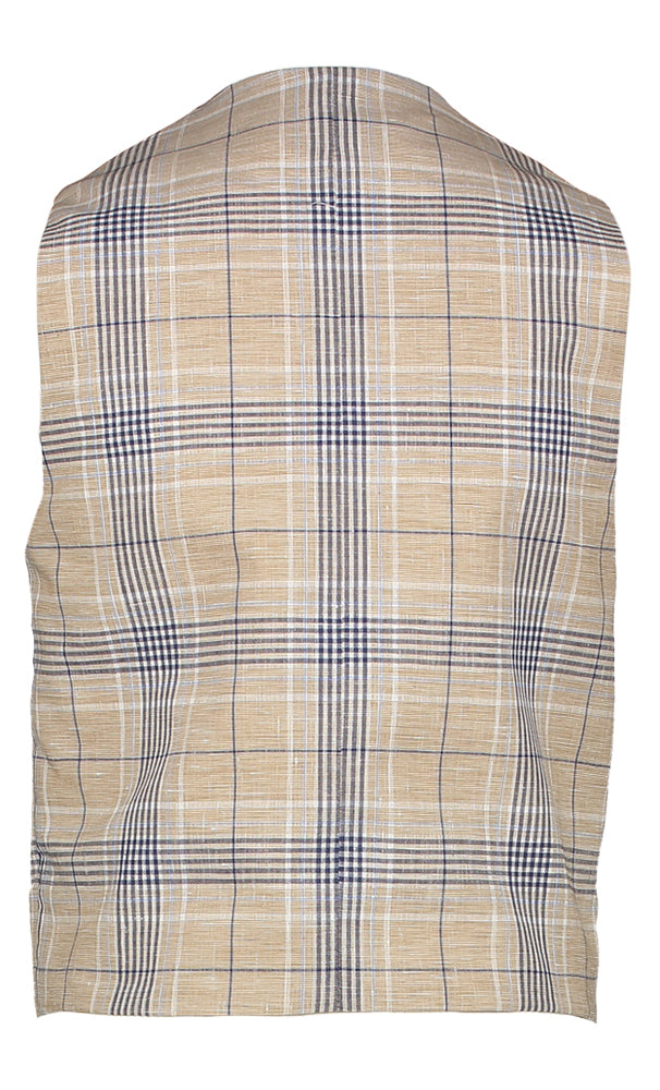 Gilet beige à carreaux avec boutons Communion Scapa