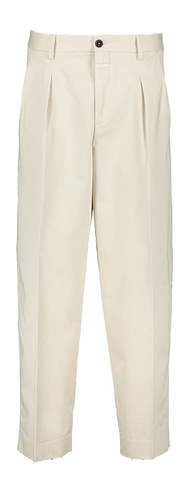 Pantalon large beige à plis Ruthy fermé