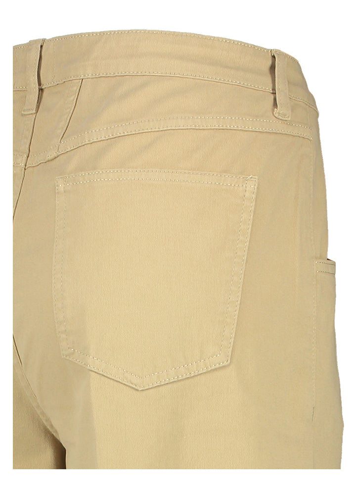 Beige relaxed fit cropped leg broek Stover Closed
