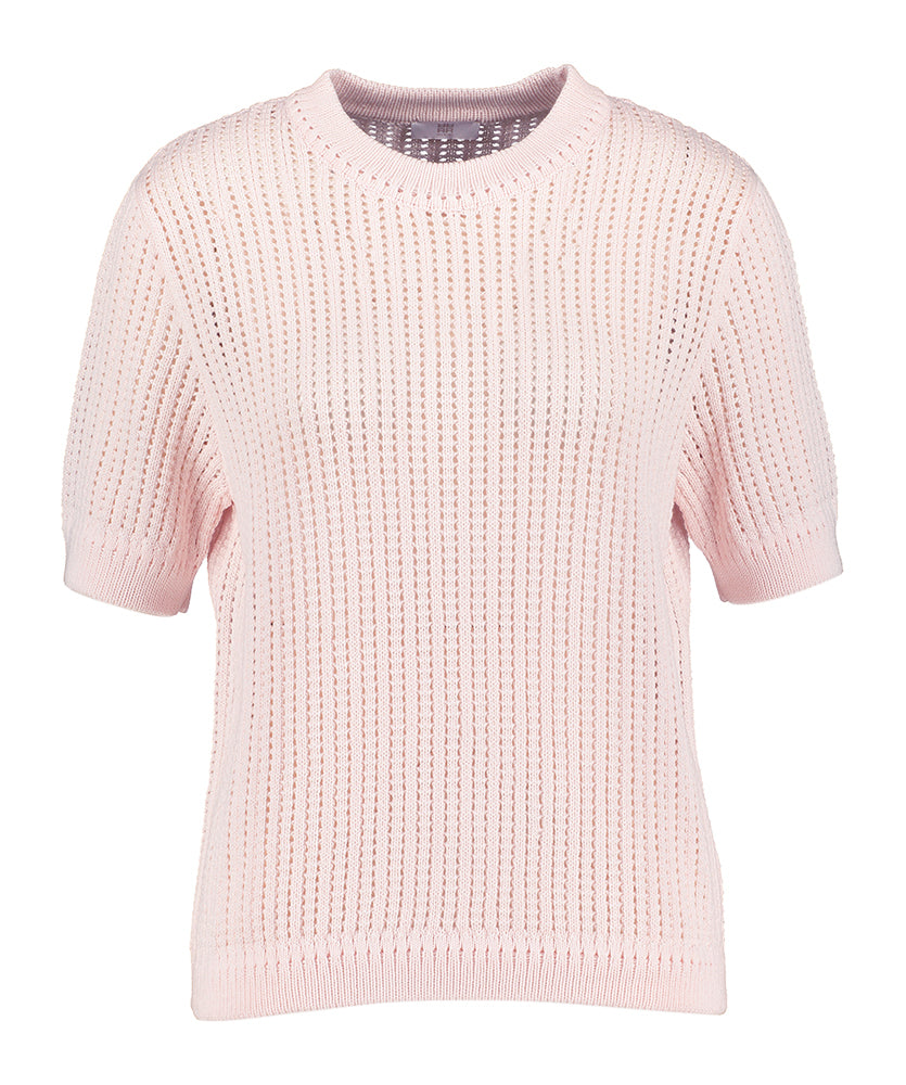 Pull rose au crochet Riani