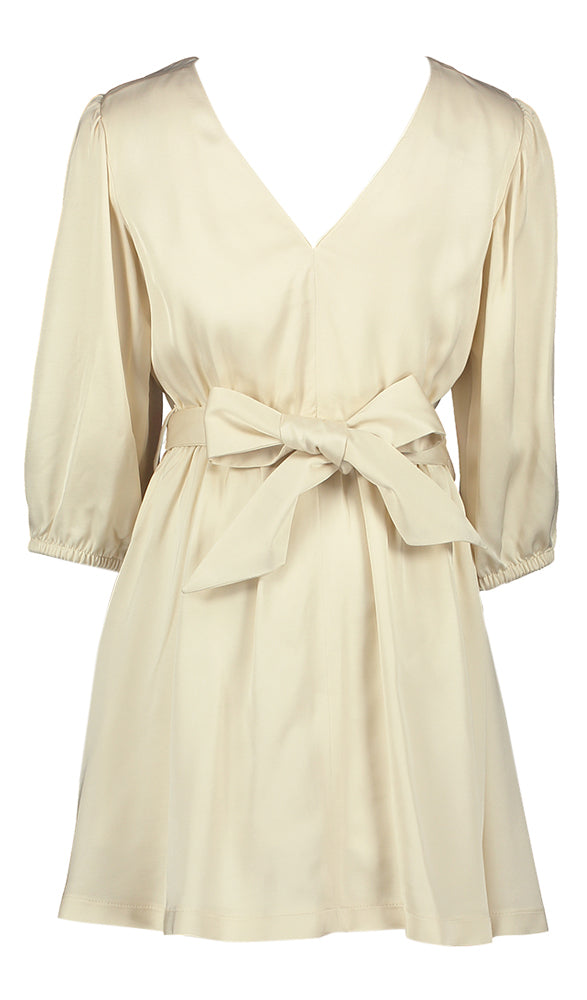 Robe beige côtelée à la taille, Adora Blue Bay
