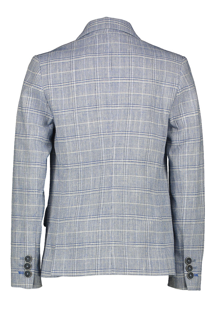 Blazer bleu à carreaux Bari D-Lux