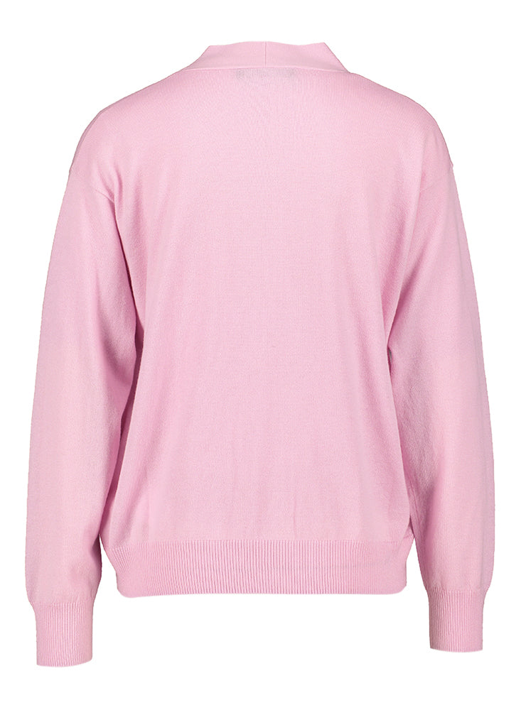 Ensemble en laine rose avec cardigan et pull à manches courtes Decano Max Mara