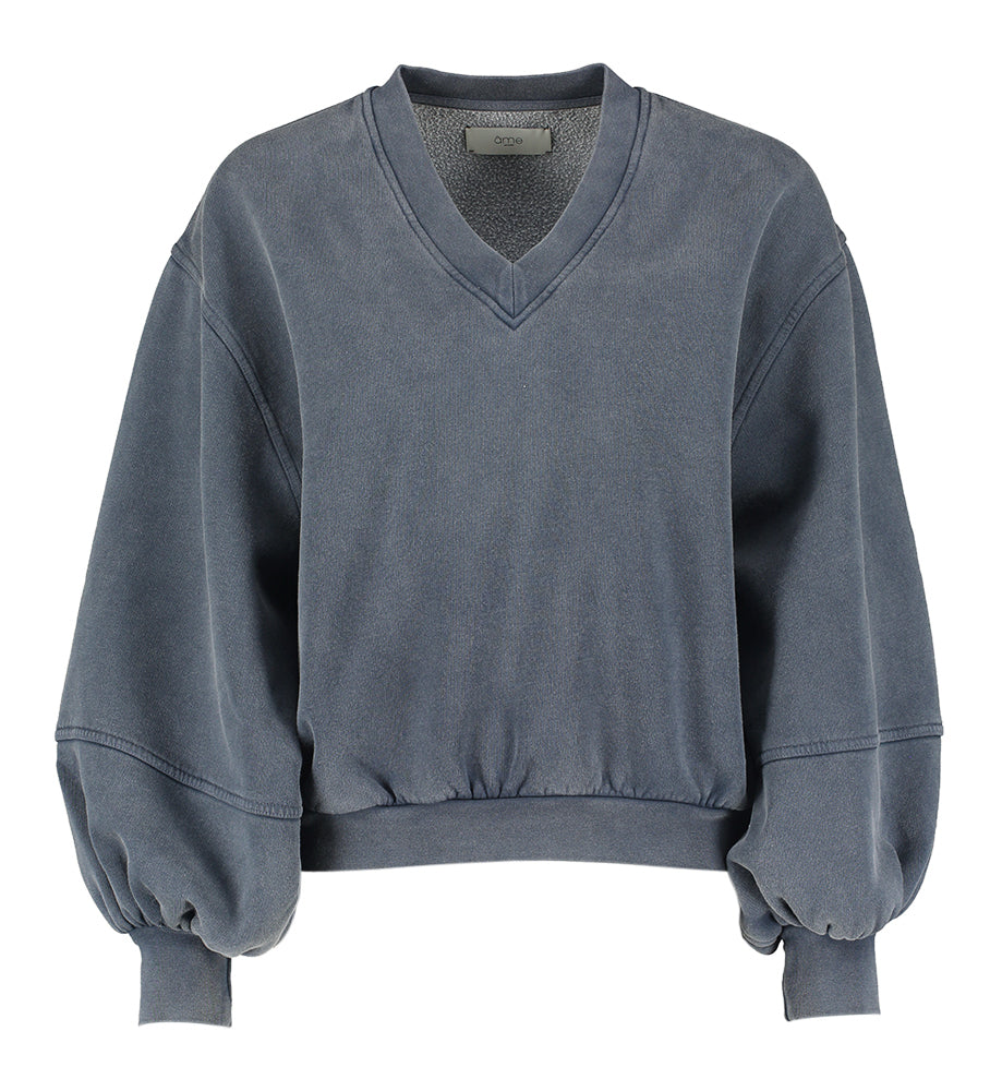 Pull anthracite à col en V Lucia Ame