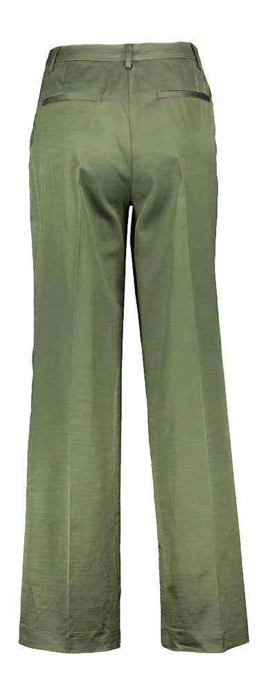 Pantalon large kaki brillant à plis Panti Momoni