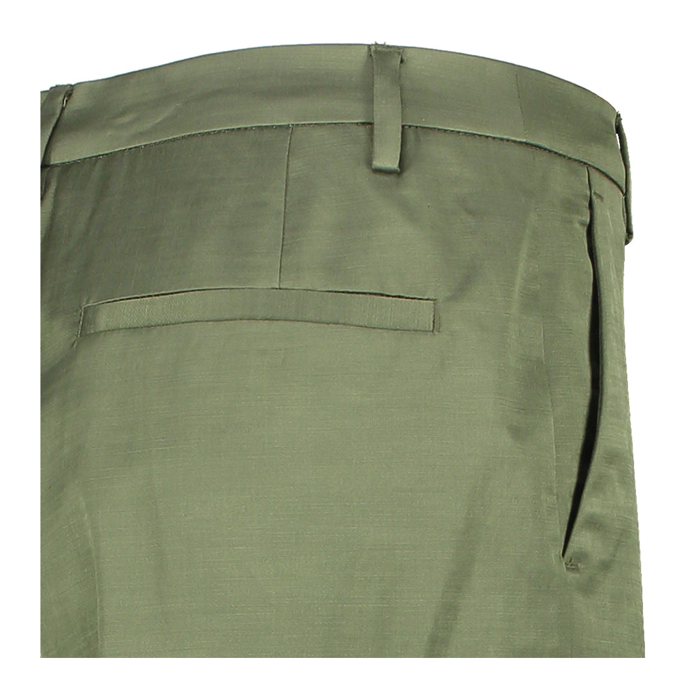 Pantalon large kaki brillant à plis Panti Momoni