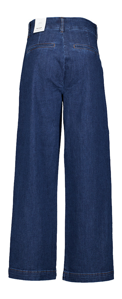 Donkerblauwe wide fit jeans Amber Nümph