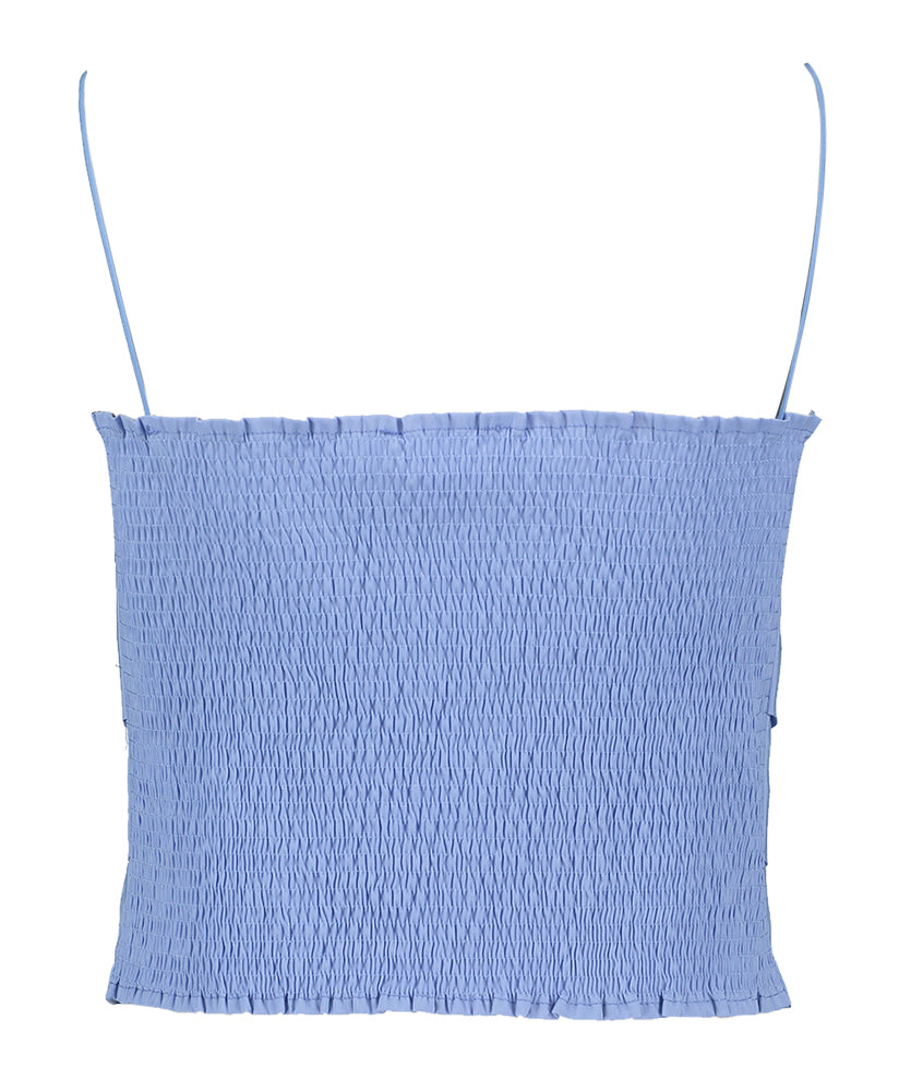 Crop top bleu clair à fines bretelles Lio Oscar