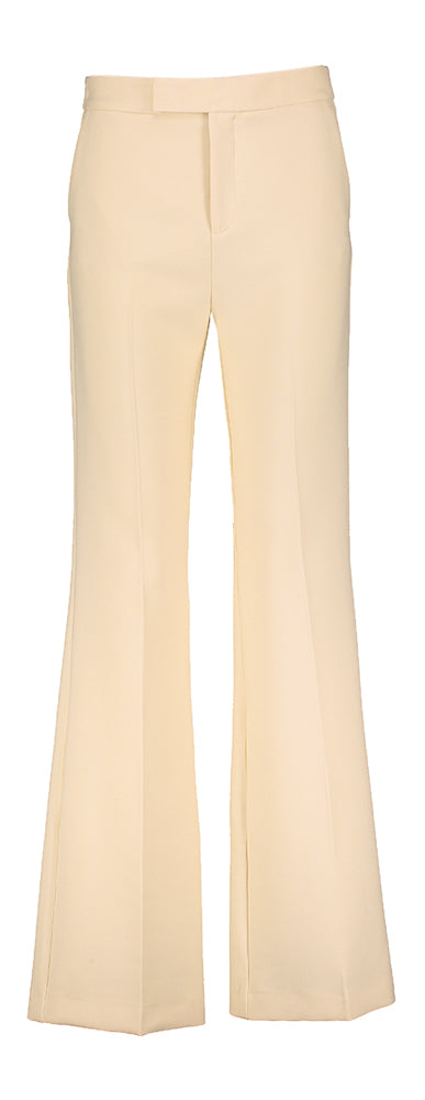 Pastel gele geklede broek met plooi Laure Oscar