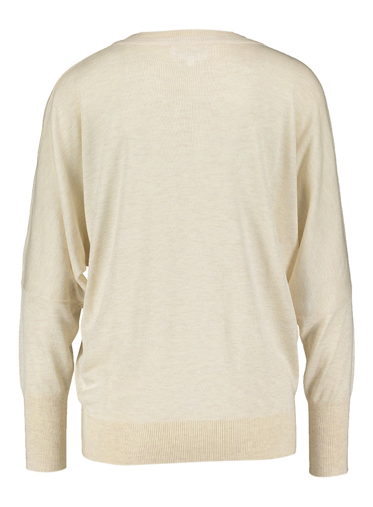 Pull écru à encolure bateau, style corde Oscar