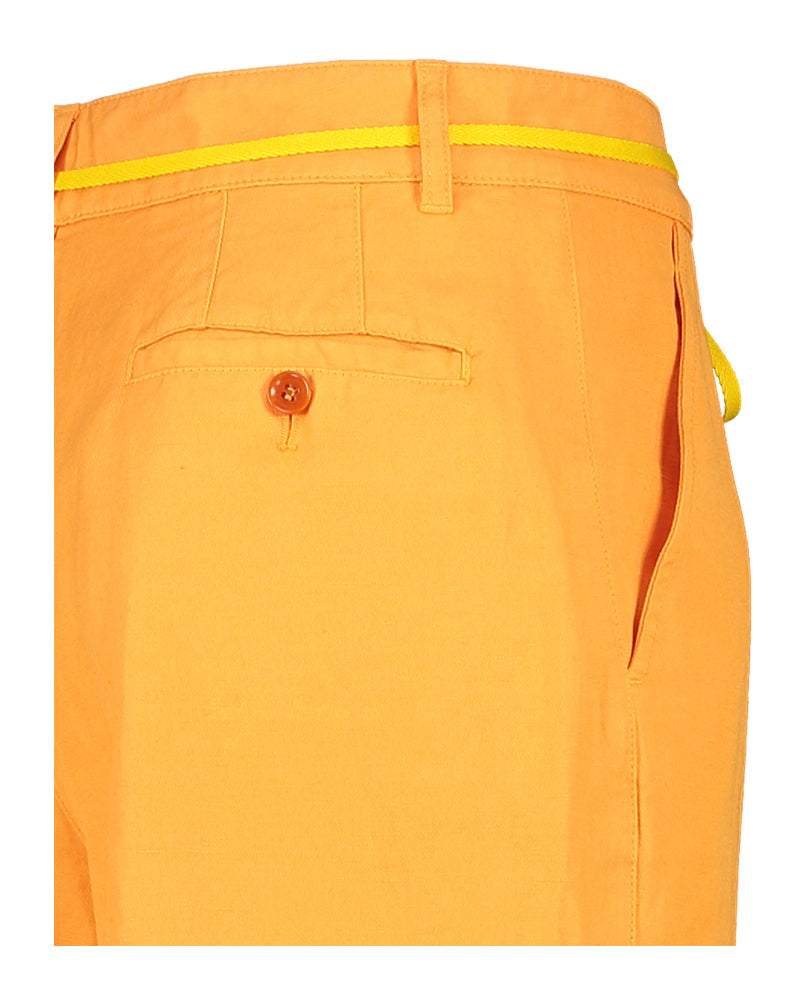 Oranje wijde broek met plooi Aspesi